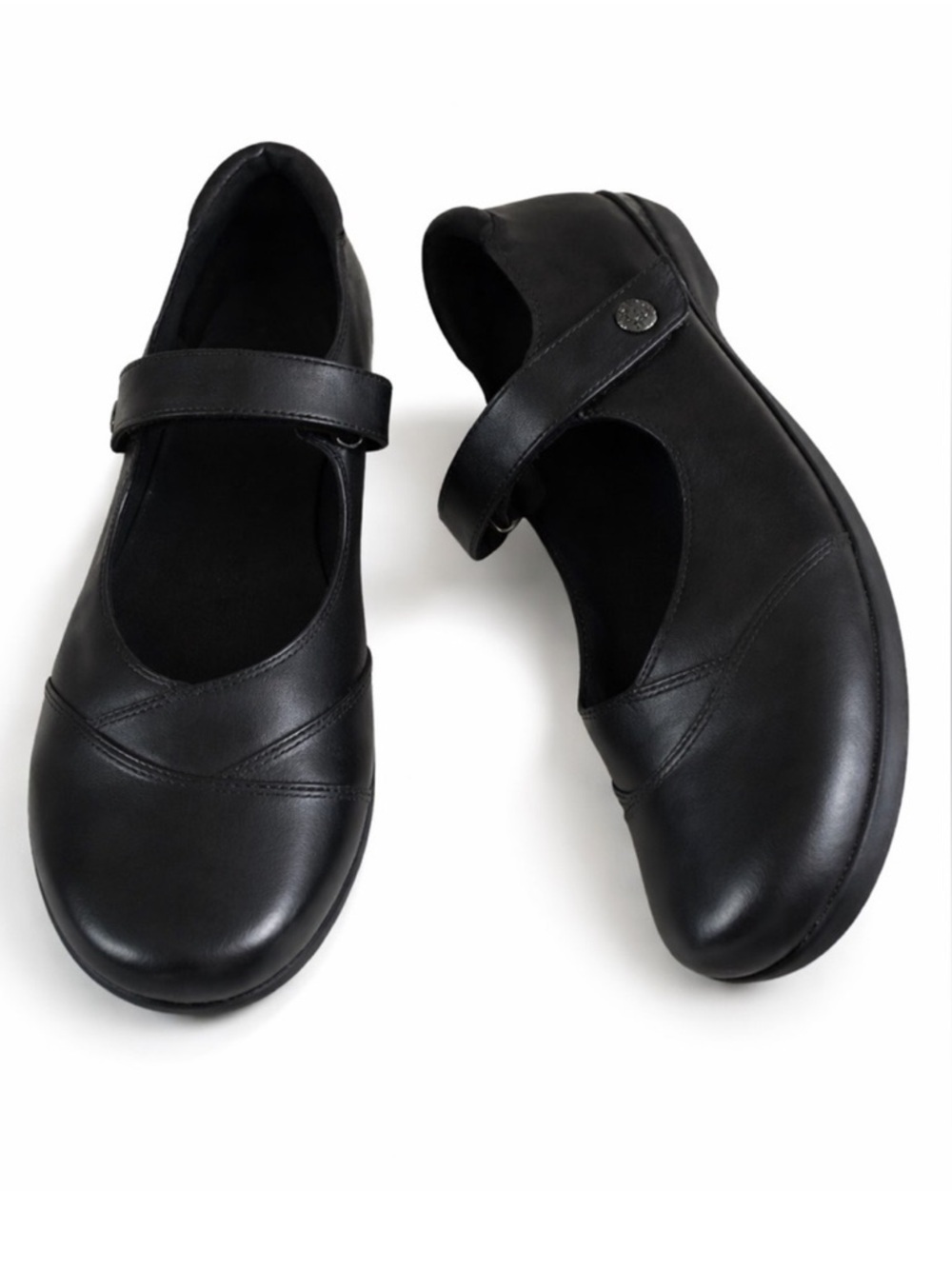 ABEO Abby Black Leather Mary Jane Comfort Orthotic Work Shoe 9.5